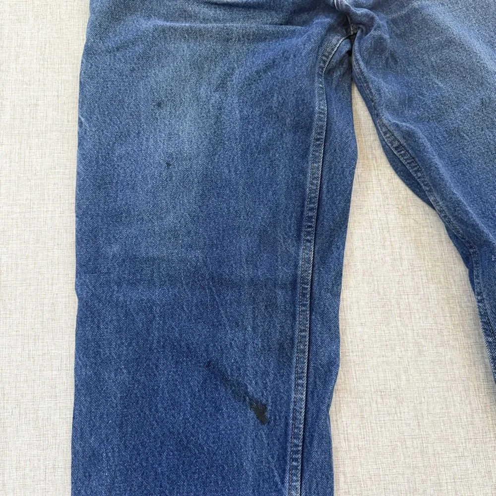 Vintage Prison Blues Denim Jeans Mens 36x31 Carpenter Workwear Made In USA